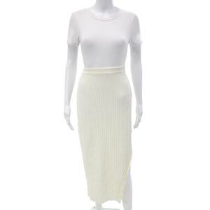 Camila Coelho Womens White Polyester Long Straight Pencil Skirt Size S